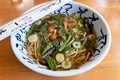 Japan. Kyoto. Traditional soba soup