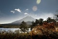 Japan landscape with Mount Fuji Royalty Free Stock Photo