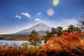 Japan landscape with Mount Fuji Royalty Free Stock Photo