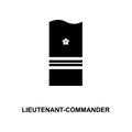 japan lieutenant commander military ranks and insignia glyph icon Royalty Free Stock Photo