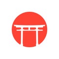 Japan Logo Design. Vector illustration flat design.