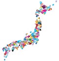 Japan map Royalty Free Stock Photo