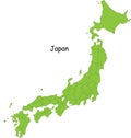 Japan map Royalty Free Stock Photo
