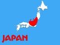 Japan map flag vector illustration
