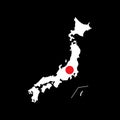 japan map icon Royalty Free Stock Photo