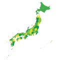 Japan - map of prefectures