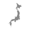 Japan Map Vector Template Isolated