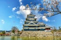 Japan. Matsumoto Castle. Cherry blossom. Sakura Royalty Free Stock Photo