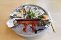 Japan. Miyajima. Hiroshima. Fresh giant oysters