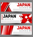 Japan modern banner template vector set design