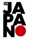 Japan modern typography vector text