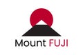 Japan Mount Fuji, Fuji-san, Fujiyama logo Royalty Free Stock Photo