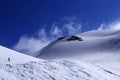 Japan mountain with winter snow