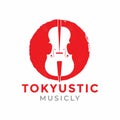 Japan music logo design template