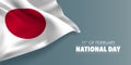 Japan national day greeting card, banner with template text vector illustration