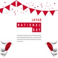 Japan National Day Vector Template Design Illustration