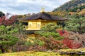Golden Pavilion, Historical Landmark of Kinkakuji Temple in Autumn, Kyotom Japan Royalty Free Stock Photo