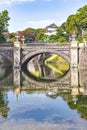 Nijubashi Bridge or Eyeglass Bridge, Landmark of Tokyo, Japan Royalty Free Stock Photo