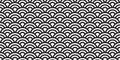 Japan ocean wave line seamless pattern isolated vector wallpaper background Royalty Free Stock Photo