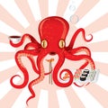 Japan octopus sushi feast Royalty Free Stock Photo