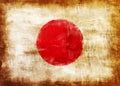 Japan old painted flag Royalty Free Stock Photo