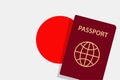 Japan Passport. Japan Flag Background. Vector illustration