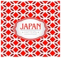 Japan Pattern, Background Texture and emblem with the colors of the flag of Japan