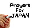 Japan prayers text writing message Royalty Free Stock Photo