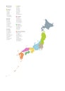 Vector map of Japanese prefectures