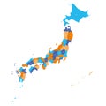 Japan Prefectures Map