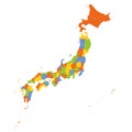 Japan Prefectures Map