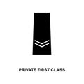 japan private first class military ranks and insignia glyph icon