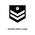 japan private first class military ranks and insignia glyph icon