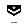 japan private military ranks and insignia glyph icon