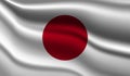 Japan Realistic waving Flag Design