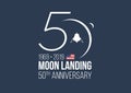 MOON LANDING 50th ANNIVERSARY Royalty Free Stock Photo