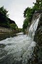 Japan`s Secret Watergarden and river. Royalty Free Stock Photo