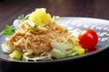 Japan salad with smoked chicken Royalty Free Stock Photo