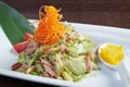 Japan salad with smoked chicken