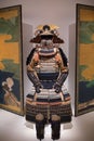 Japan Samurai Armor and Traditional Tapestry