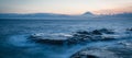 Japan seacape coastline and Mt. Fuji Royalty Free Stock Photo