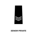 japan senior private military ranks and insignia glyph icon