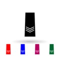 Japan senior private military ranks and insignia multi color icon. Simple glyph, flat of military ranks and insignia of