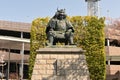 Japan sightseeing trip. A bronze statue of Takeda Shingen, a military commander during the Sengoku period.