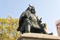 Japan sightseeing trip. A bronze statue of Takeda Shingen, a military commander during the Sengoku period.