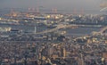 Japan skyline, Kobe and Osaka cityscape