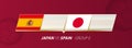 Japan - Spain football match illustration in group A