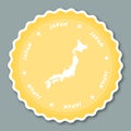 Japan sticker flat design.