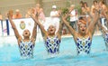 Japan synchro swimmers team Royalty Free Stock Photo