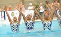 Japan synchro swimmers team Royalty Free Stock Photo